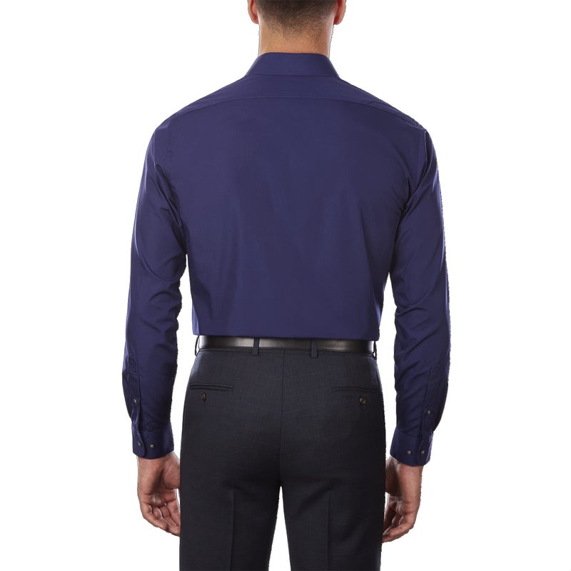 Van Heusen قميص رسمي للرجال من فان هيوسن بتصميم عادي من قماش البوبلين بلون أزرق فارسي، مقاس 18.5" للعنق وطول 36"-37" للأكمام - Image 2